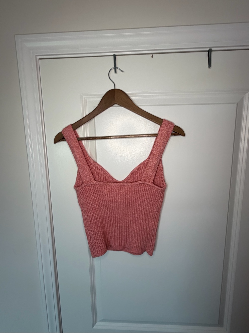Express Pink Ribbed Knit Cami - Picture 2 of 3